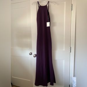Plum Calvin Klein gown
